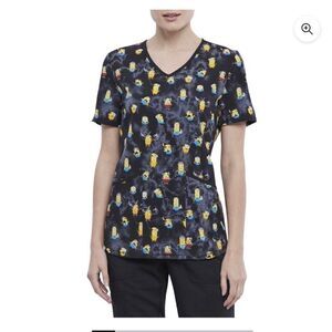 Plus size Minions Rise of the Gru scrub top
Size 3X